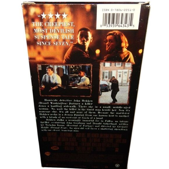 FALLEN Denzel Washington John Goodman vintage VHS in original paper case - Picture 4 of 6
